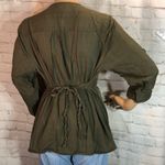 Oh Baby! by Motherhood Faux Wrap Peasant Blouse L Green Size undefined Photo 5