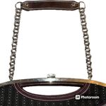 Apt. 9  Womens Clutch Purse Handbag Bagette with Chain Strap Black Brown Silver Photo 1