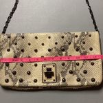 Rafe New York Snakeskin & Metal Stud Purse/Clutch Gray Photo 9