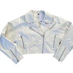 Lovers + Friends  - Jette Faux Leather Moto Jacket in White Photo 0