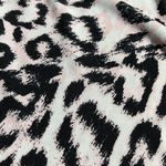 ANA& KATE (L) CHEETAH PRINT PULL‎ OVER BLOUSE BLACK/PINK AND WHITE CAP SLEEVE Size L Photo 3
