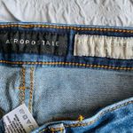 Aeropostale High Waisted Midi Denim Jean Shorts Blue Sz 4 Photo 4