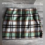 Green and Brown Pencil Mini Skirt for Casual Wear Size L Photo 3