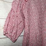 ZARA • Basic • Mini Dress • XS • Red & White • Embroidered Floral • Ruched Dress Photo 11