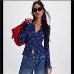 Free People NEW  Caught a Feeling Cardi CURRENT STYLE Eclipse Combo Navy Blue XS Photo 1
