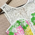 Lilly Pulitzer NWOT Raegan Hibiscus Stroll Print Lace Inset Fit & Flare Dress Photo 5