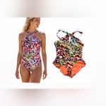 Bleu Rod Beattie high-neck keyhole one-piece swimsuit Photo 1