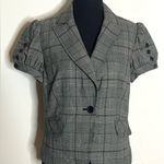 Apt. 9 - Black and White Plaid Women's Blazer with buttons on the sleeves Size 12 Photo 0