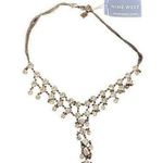 Nine West silver toned and white crystal statement necklace NWT Photo 0