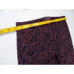 Banana Republic  L’Wren Scott Purple Stretch Brocade Skinny Jeans‎ Size 27 Velvet Photo 5