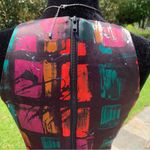 Milly An Original  of New York SILK Graffiti Abstract PINK Peplum Mini Dress 4 Photo 8