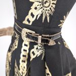 Barok Paris NJ Couture Black & Gold Scuba Material Sleeveless Dress NWT Photo 14