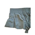 Free People  Movement Gray Ruffle Plated Shorts Size Small Photo 1
