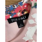Roz & Ali New Floral Print Dress Womens 4 Pink Sleeveless Keyhole Romantic Flare Photo 4