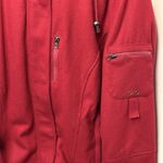 Women’s Red Wool Blend Hooded Winter Coat Faux Fur Trim Size 3XL Photo 4