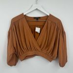 Forever 21 Cropped Cinched Crop Top Size Small Boho Fall Basics Photo 1