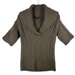 Banana Republic ‎ Merino Wool Cable Knit Short Sleeve Sweater Top Small Fisherman Photo 0