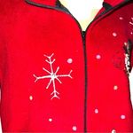 Yvonne’s Boutique, red vest with beautiful handmade Christmas designs! Size undefined Photo 2