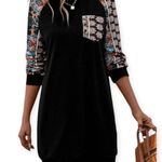 SheIn SZ S Floral raglan sleeve long sleeve shirt dress Photo 0