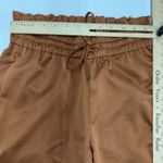 Aerie Pants Womens X Small Orange Satin Joggers High Rise Photo 4