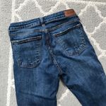 ZARA  dark wash raw ankle hem skinny mid rise jean Photo 12