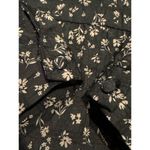 ZARA  floral print babydoll mini dress black tan floral print size medium Photo 10