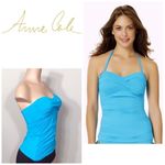 Anne cole  aqua blue tankini top. Small NWT Photo 7
