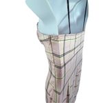 Urban Outfitters  Cher Pink Plaid Maxi Slip Dress Black Lace Size Medium Photo 10