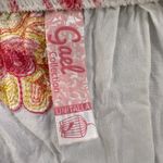 Gael Collection Embroidered Floral Peasant Dress Lace Trim‎ Bohemian Unitalla White Size M Photo 2