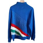 Tipsy Elves  Unisex Sweater Sz XL Ski Skiing Graphic Pullover Acrylic Blue Photo 7