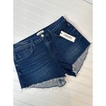 L'Agence NWT L’AGENCE AUDREY Denim Shorts Cream & Blue Raw Hem Mid Rise Bundle Size 25 Photo 9