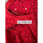 Scala  Vintage 80s Red Beaded Sequin Sheath Evening Dress Formal Glamourcore M Photo 14