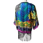 NWT, Sauvage Swim Silk Kimono, One Size Blue Size undefined Photo 5