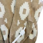 Vintage 1980s Made in Italy Wool Blend‎ Sweater L Beige Ivory Geometric Pattern Tan Size L Photo 7