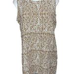 Made With Love Paisley Colorblock Print Sleeveless Boho Shift Mini Dress Size M Brown Size M Photo 0