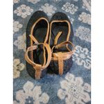 Black Lace Ballet Flats Ankle Strap Pointed Toe Shoes Women's Size 7.5 Photo 1