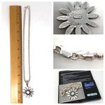 Sterling Silver Daisy pendant necklace, 34.8g Photo 7