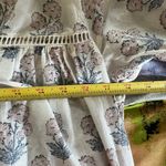 ZARA Women's White Tiered Floral Block Print Cottage Core Maxi Dress Size Small Photo 7