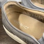 Vionic  Kimmie Perf Slip On Supportive Sneaker Round To Suede Leather Gray 7M Photo 6