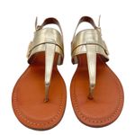 Tommy Hilfiger  Thong Sandals Womens 10M Gold Buckle Detail‎ Summer Shoes Photo 3