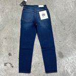 RE/DONE $285 NWT  90s HIGH RISE ANKLE CROP DEEP SAPHIRE JEANS SZ 26 Photo 3