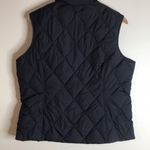 Lands' End  ladies black feather down puffer vest size medium Photo 7