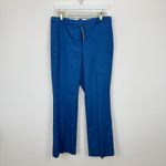 J.Crew  Tall Kaya Pant Stretch Linen Blend Cobalt Berry Blue Classic US 8T NWT Photo 4