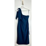 Dress the Population  Tiffany One-Shoulder Midi Dress in Peacock Blue XX-Large Photo 3