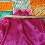 American Vintage Petite Sophisticate Size 4 Vintage 80s Retro Bright Fuschia Magenta Shiny Blouse Photo 6