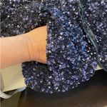 Parker  Silk Navy Sequin Open Blazer Fabulous Glam New Year’s eve Evening Jacket Photo 12