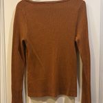 White House | Black Market Copper Ribbed Long Sleeve Tight Knit Top Size Large Photo 1