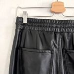 EXPRESS Black Faux Vegan Leather Jogger Pull On Pants Size Small Photo 6