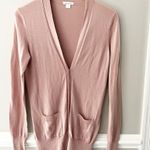 Garnet Hill Button Down Peachy Pink Lightweight Lagenlook Cardigan Sweater Small Photo 2