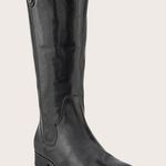 Frye Marissa Medallion Black Leather Riding Boots 6.5 M Photo 0